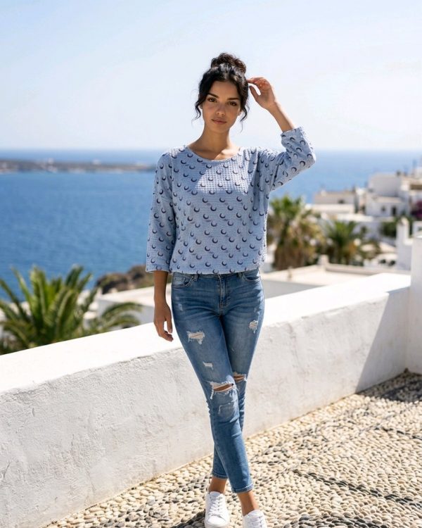 Blusa estampado geométrico