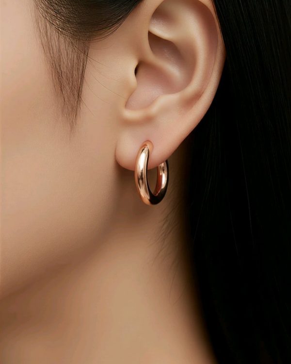 Pendientes geométricos de aro abierto, Maika