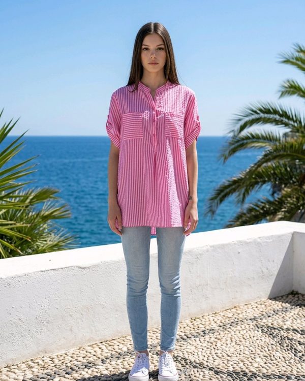 Blusa 3/4 de rayas