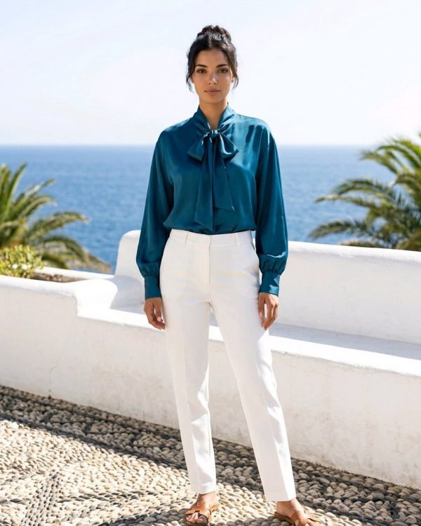 Blusa de satén