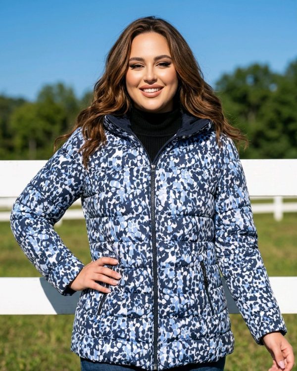 Plumífero reversible animal print