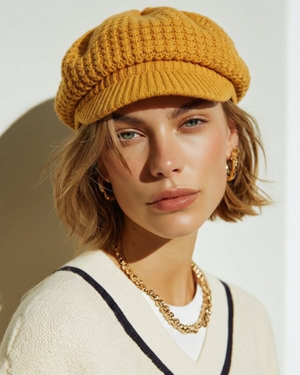 Gorra de lana con visera