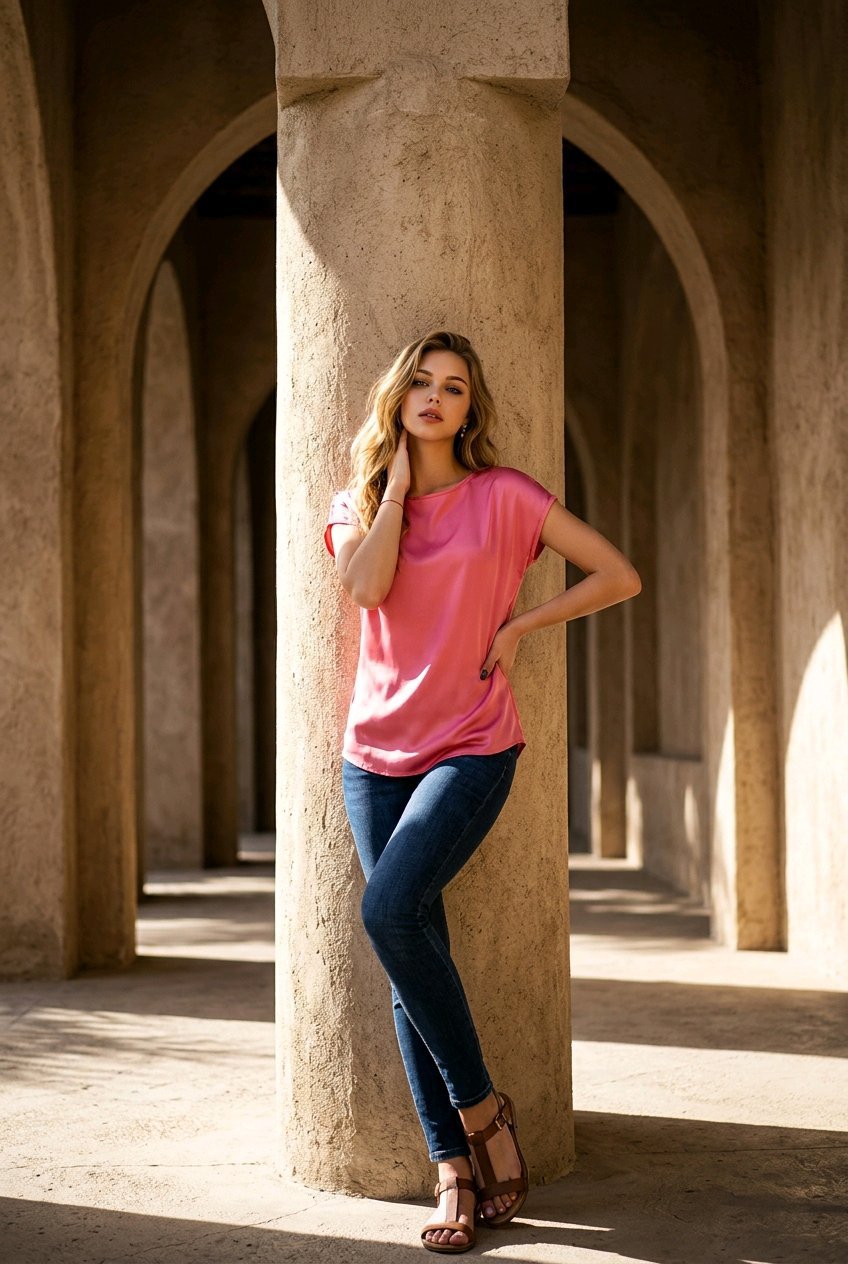 Blusa de satén - Imagen 4