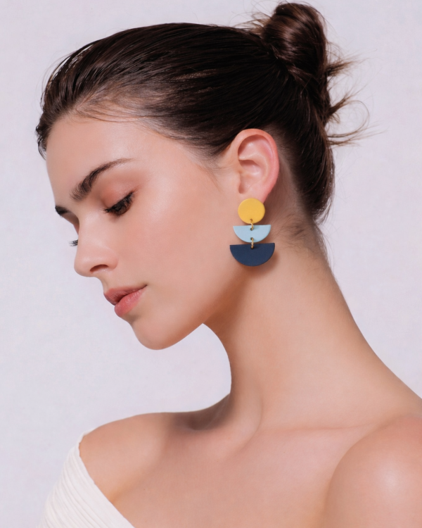 Pendientes geométricos colgante, Michelle