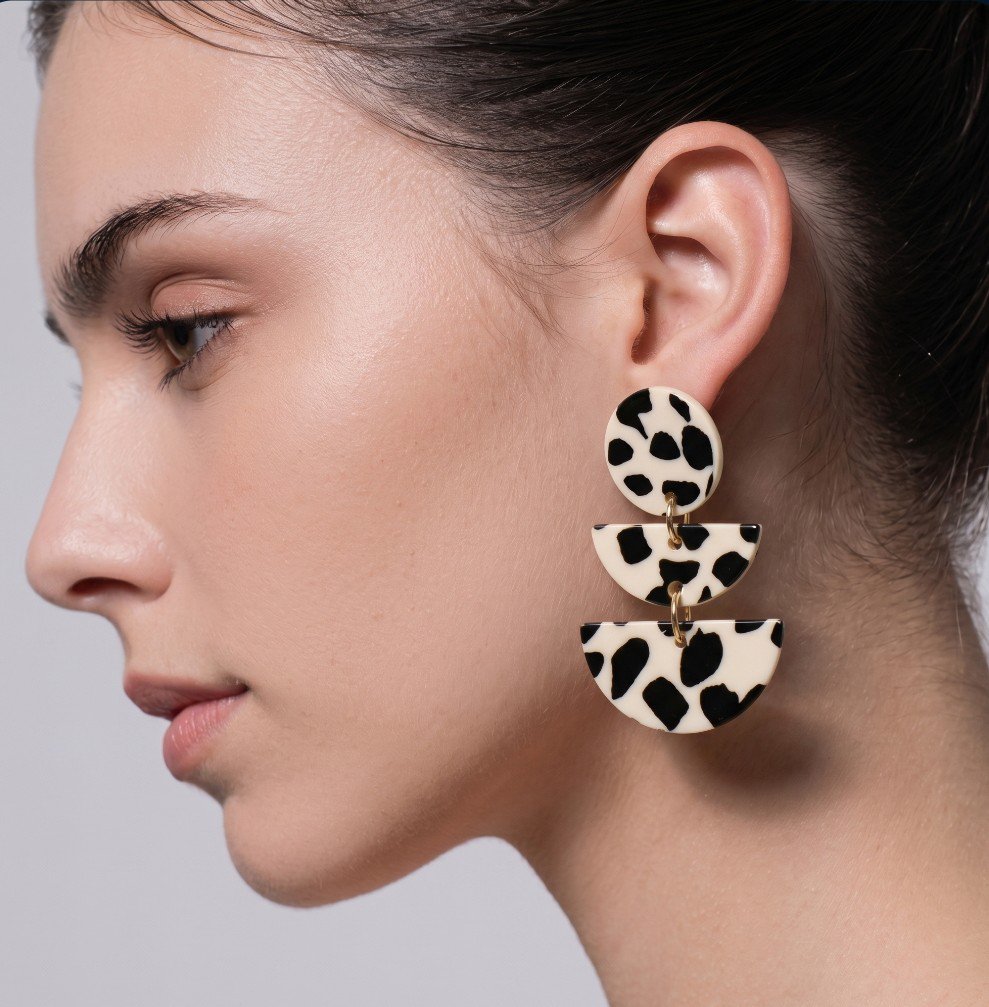 Pendientes geométricos diseño animal, Nature - Imagen 2