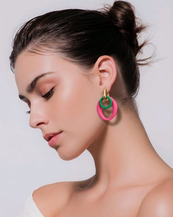 Pendientes geométricos diseño ovalado, Yanet