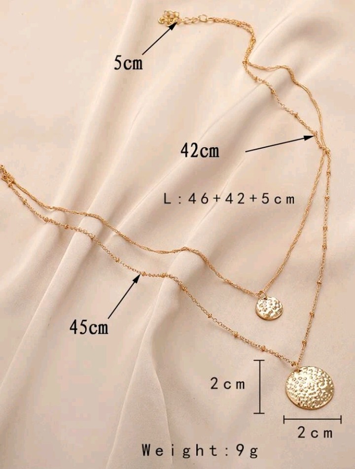 Collar de 2 cadenas colgantes rugosos, Darice - Imagen 3