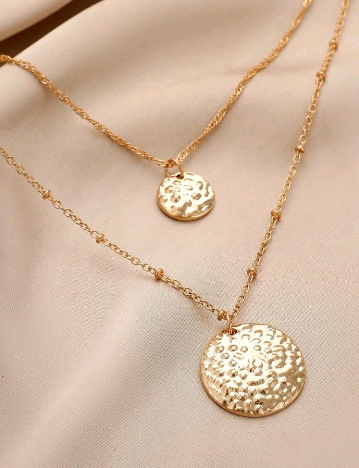Collar de 2 cadenas colgantes rugosos, Darice - Imagen 2