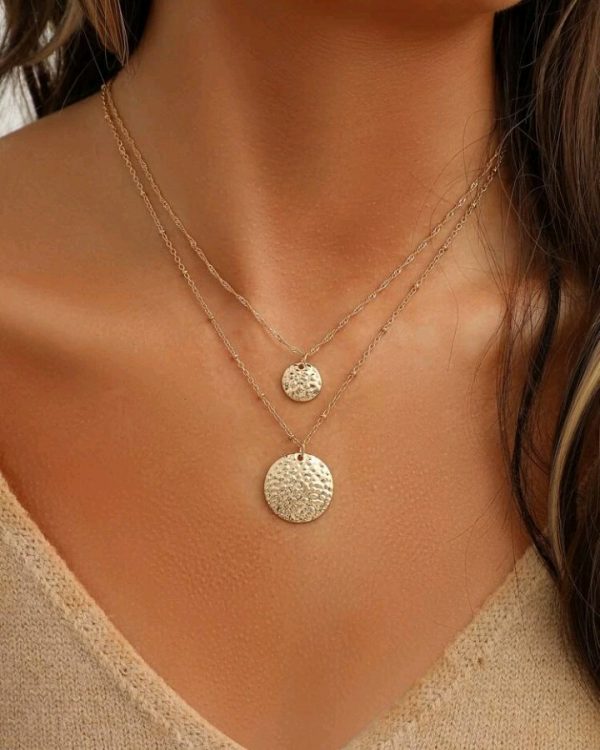Collar de 2 cadenas colgantes rugosos, Darice