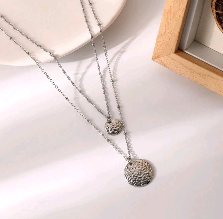 Collar de 2 cadenas colgantes rugosos, Darice - Imagen 7