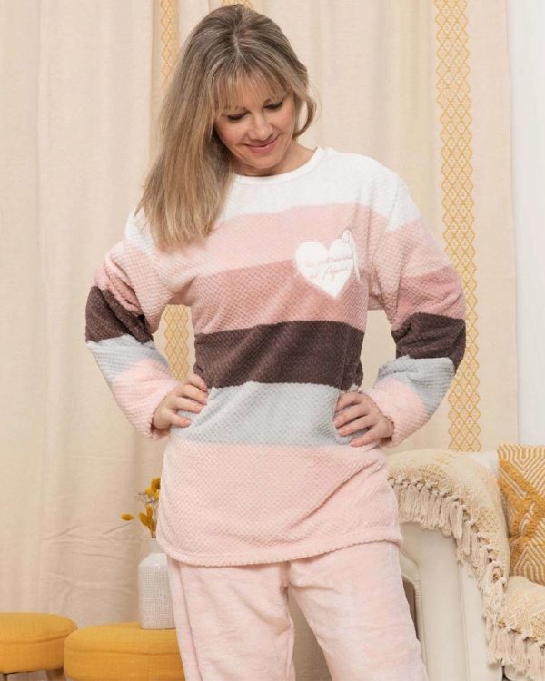 Pijama coralina corazón