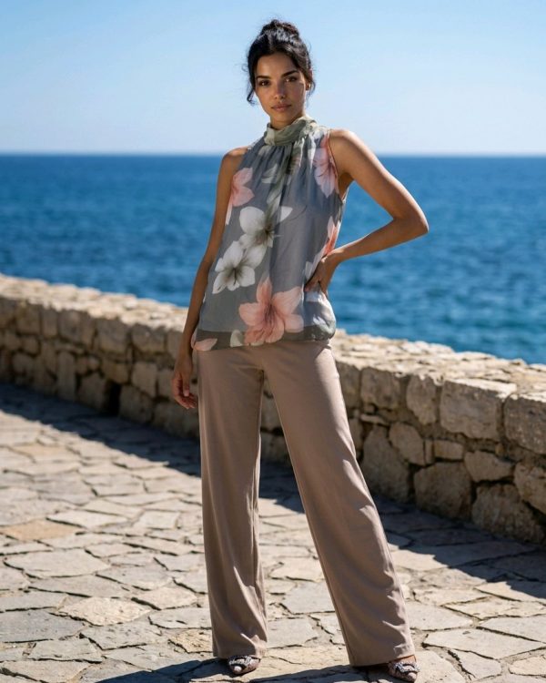 Blusa top floral