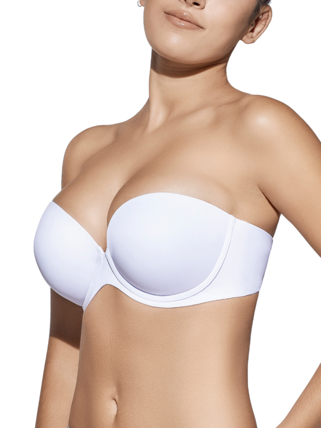 Sujetador sin tirantes con aros y relleno push up copa B - Imagen 3