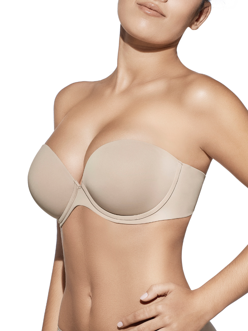 Sujetador sin tirantes con aros y relleno push up copa B - Imagen 5