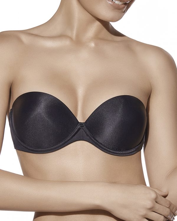 Sujetador con aros sin tirantes doble push up copa B
